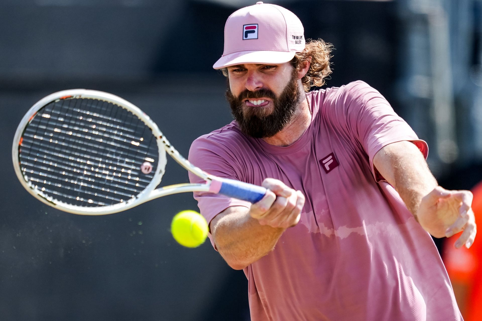 Reilly Opelka hits a forehand at Libema Open 2025 | Image Source: Getty